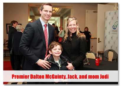Premier Dalton McGuinty, Jack, and mom Jodi